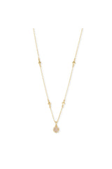 Gold Crystal Pendant Necklace