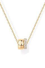 Zircon Double Circle Necklace
