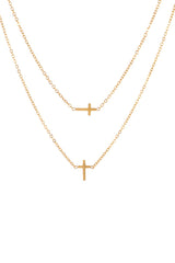 Gold Cross Pendant Necklace