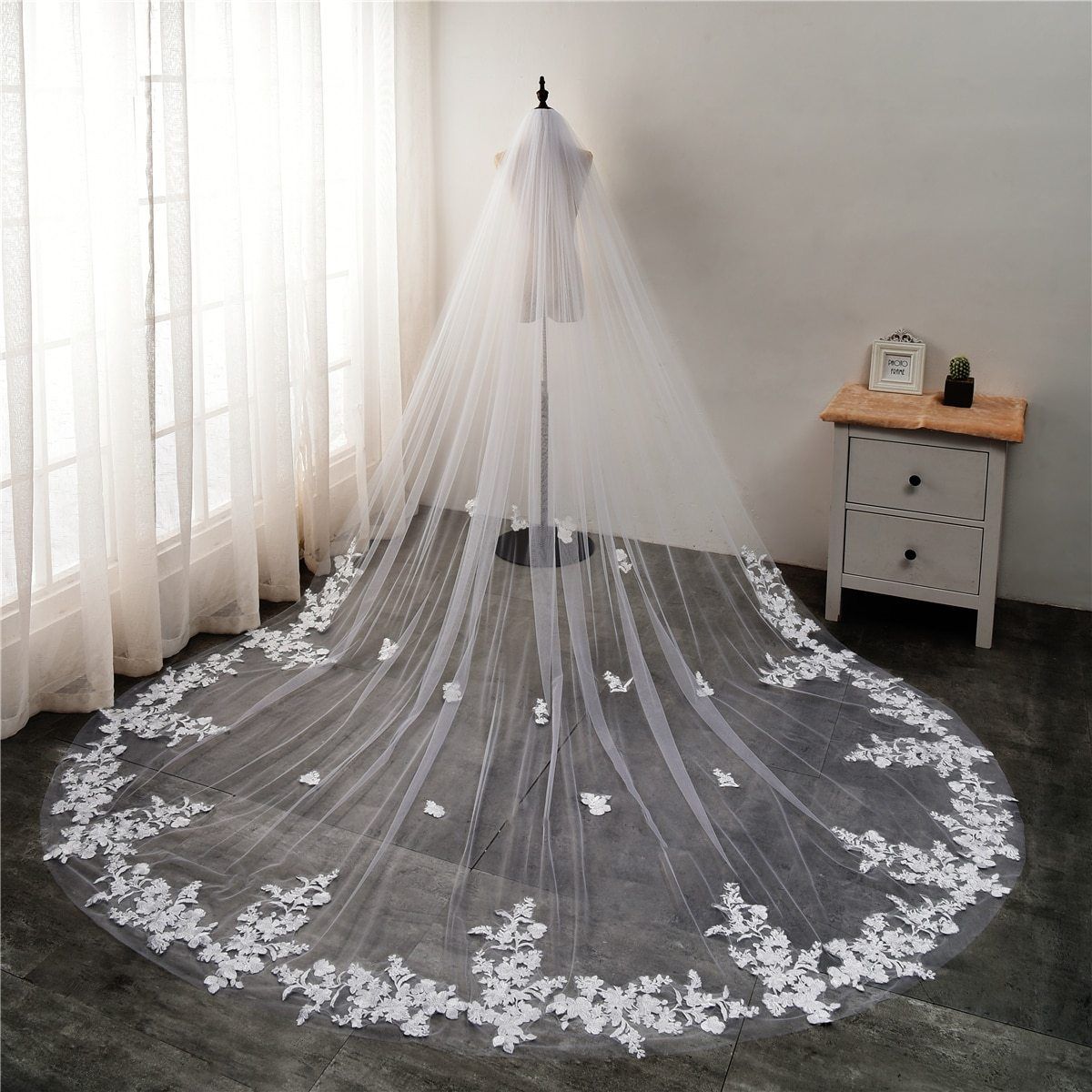 3M Luxurious Bridal Veil With Comb