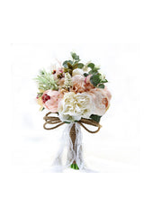 Artificial Silk Rose Peony Wedding Bridal Bouquets