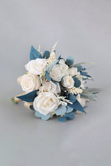 Artificial Cascade Silk Roses Wedding Bridal Bouquets
