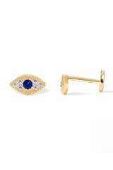 Blue Cubic Zirconia Eye Earring