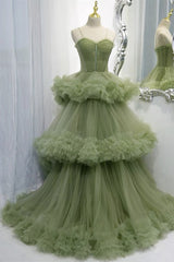 A-line Sweetheat Pleated Tulle Prom Dress