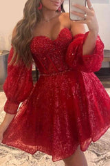 A-Line Sweetheart Homecoming Dress