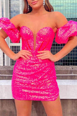 Bodycon Sweetheart Sequins Homecoming Dress