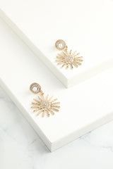 Sunflower Gold Drop Earrings