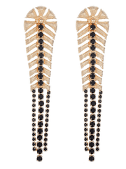 Golden Leaf Tassel Vintage Boho Long Earrings