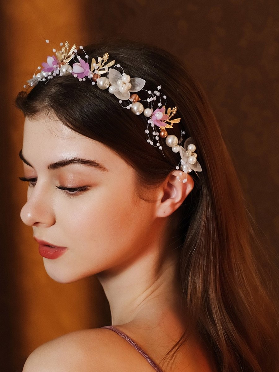 Handmade Beaded Floral Bridal Hair Accessory