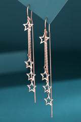 Long Dangle Drop Tassel Star Meteor Earrings