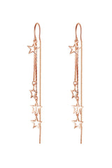 Long Dangle Drop Tassel Star Meteor Earrings