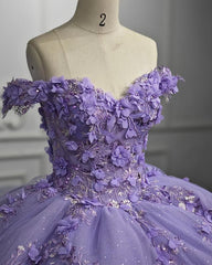 Romantic Sleeveless Beading Quinceanera Dresses with 3D Flower Appliques