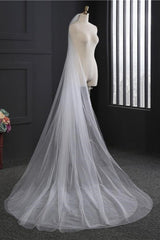 Long Two-Tier Tulle Bridal Veil Wedding Veil