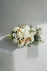 Artificial Peony Rose Cascade Wedding Flower Bouquets