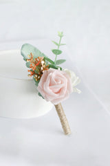 Artificial Silk Roses Wedding Bridesmaid Boutonniere