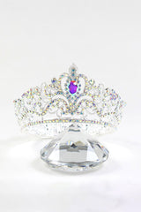 Baroque Silver Colorful Crystal Crown
