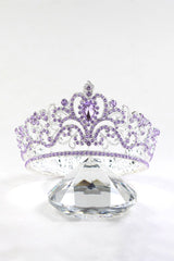 Baroque Silver Colorful Crystal Crown