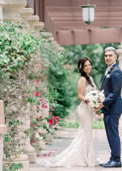 Beaded Lace Mermaid Spaghetti Straps Sleeveless Wedding Dresses