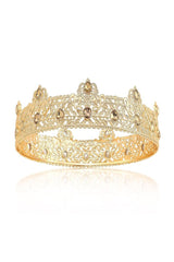 Champagne Rhinestone Birthday Crown for Men