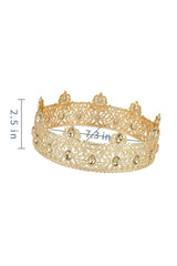 Champagne Rhinestone Birthday Crown for Men