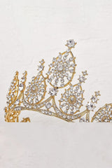 Crystal Gold Tiara for Wedding Birthday