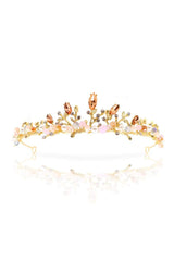 Crystal Pearl Rose Gold Bridal Tiaras