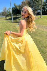Ball Gown Sweetheart Satin Long Prom Dresses