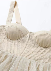 A line Sweetheart Sparkling Tulle Homecoming Dress