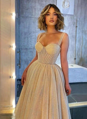 A line Sweetheart Sparkling Tulle Homecoming Dress