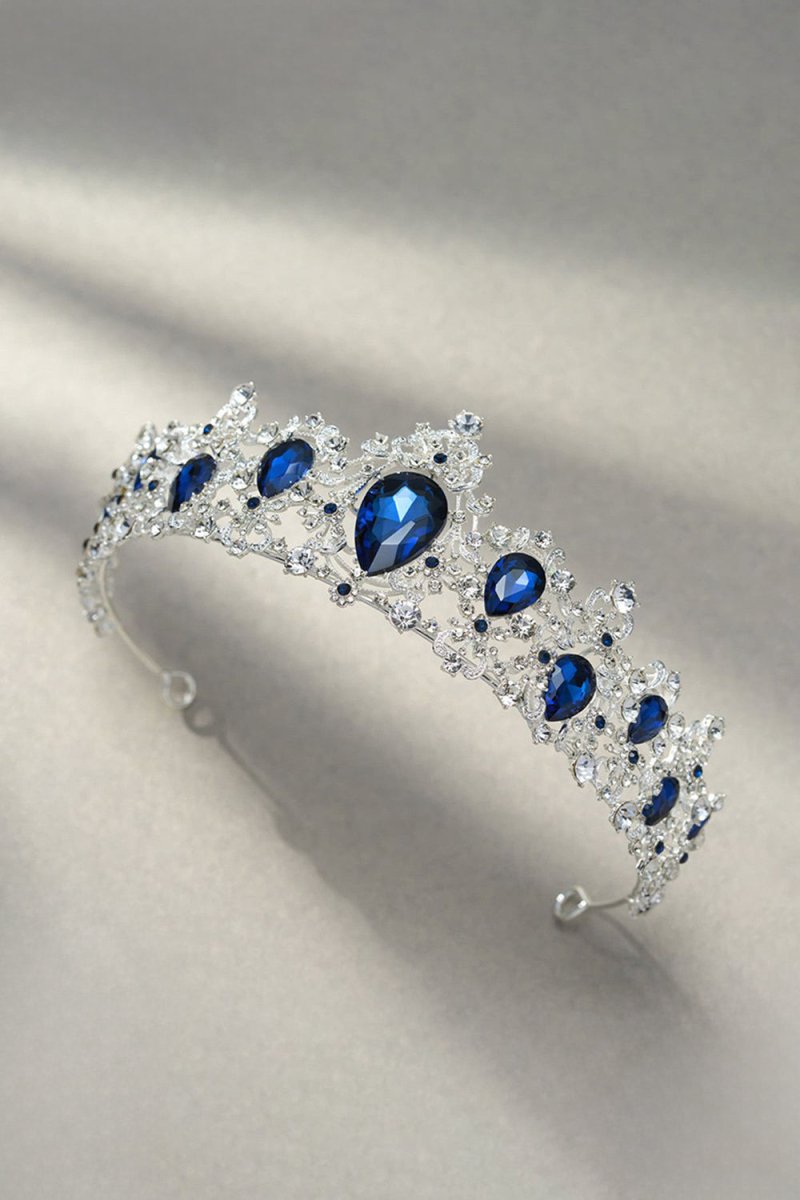Eleanor Navy Blue Crystal Tiara