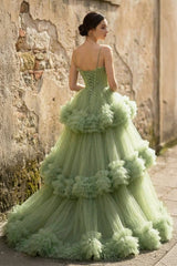 A-line Sweetheat Pleated Tulle Prom Dress
