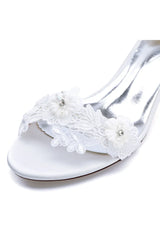 Floral-Embellished Block-Heel Sandal
