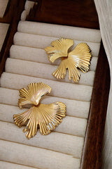 Ginkgo Leaf Flower Earrings