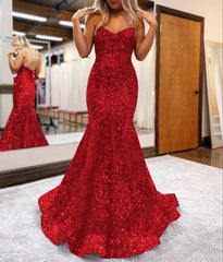 Mermaid Sweetheart Neck Sequins Homecoming Dresses