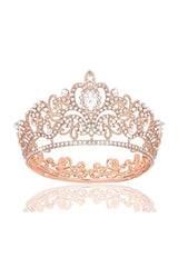 Gold Crystal Crown Accessories Rhinestones
