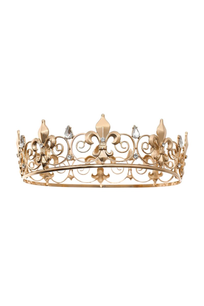 Gold Full Round King Crown