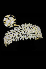 Gold Hair Pieces Crystal Crowns