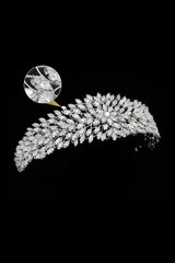 Gold Hair Pieces Crystal Crowns