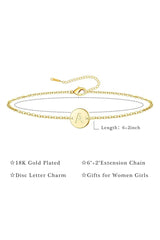 Gold Letter Initial Monogram Bracelets