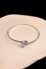 Gold Rhinestone Open Cuff Tennis Bracelets