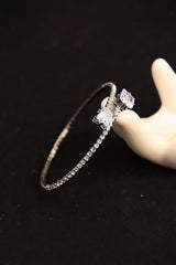 Gold Rhinestone Open Cuff Tennis Bracelets