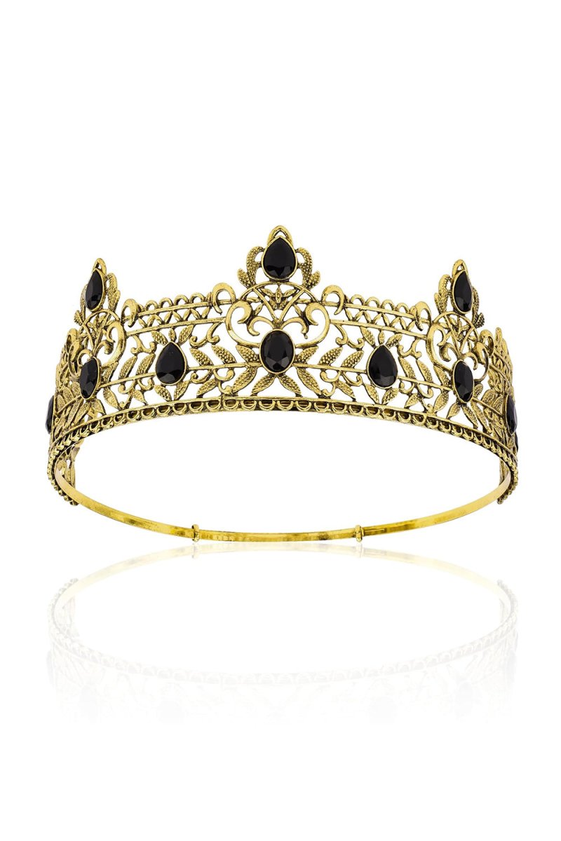 Gold Retro Baroque Crowns for Men