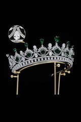 Green Zircon Wedding Crown