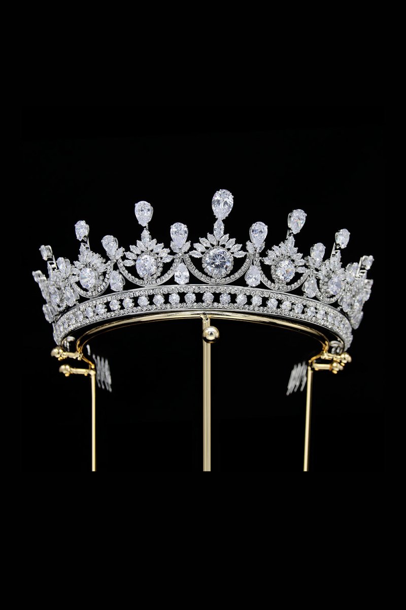 Green Zircon Wedding Crown