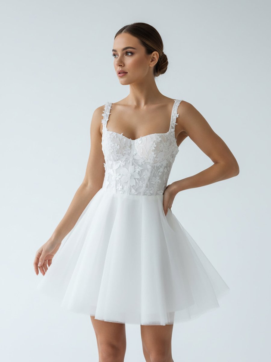 Elegant A-Line Sweetheart Wedding Dress With Lace