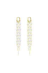 Long Pearl Tassel Earrings