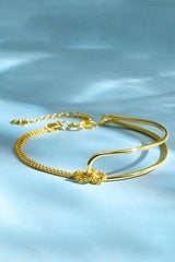 Love Knot Double Layered Gold Bracelets