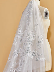Luxury Sequins Lace Cathedral Train Veil Bridal Veil Wedding Veil