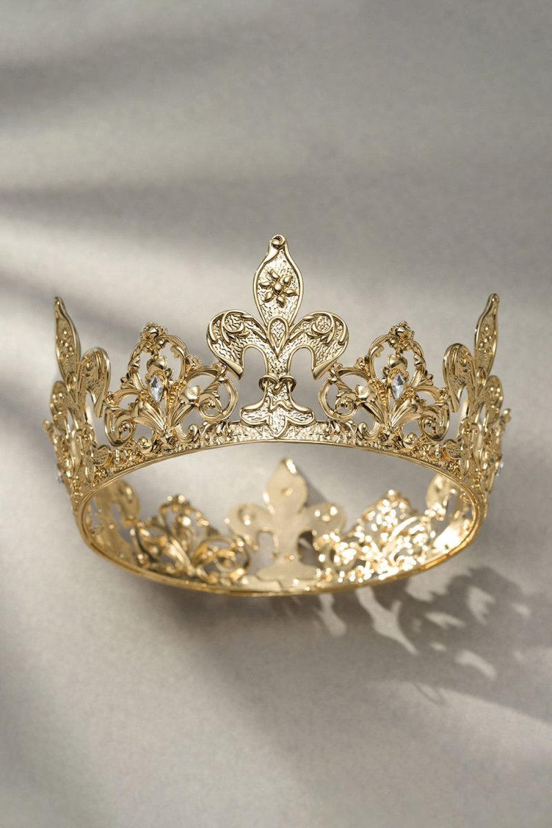 Matte Gold Baroque Crowns