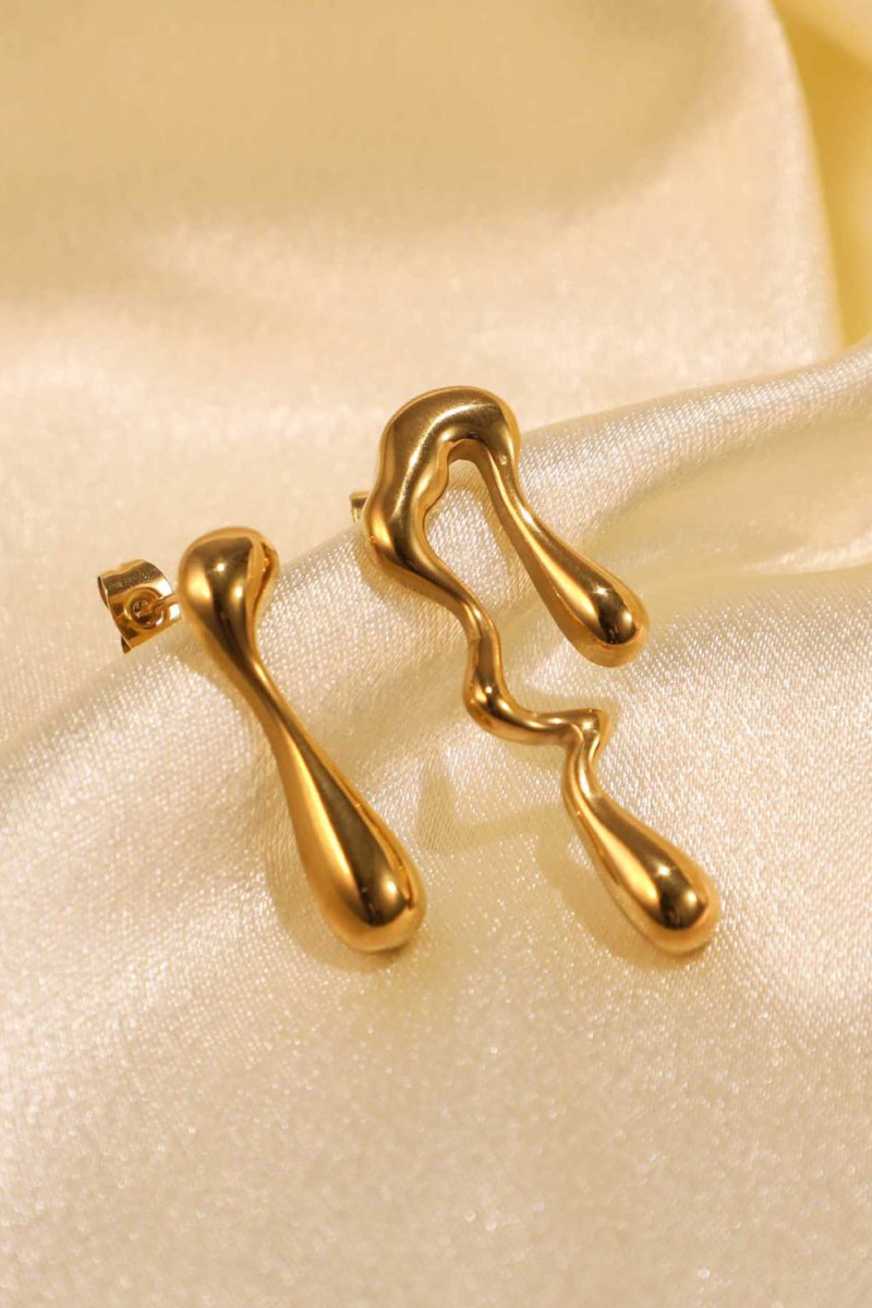 Metal Sectored Geometric Earrings